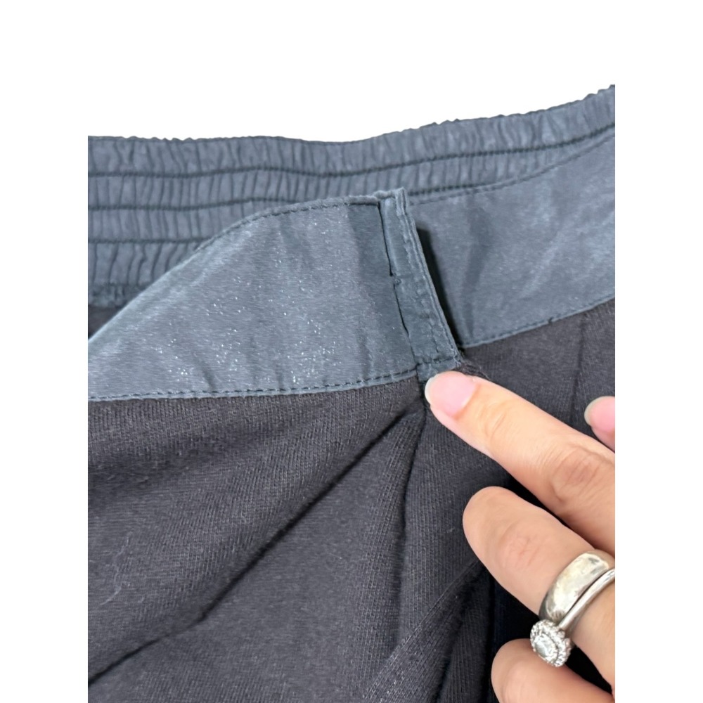 Juicy Couture Black Cotton Jogger Pants Women's M Satin Trim Pull On Cuffed Y2K - Picture 9 of 12